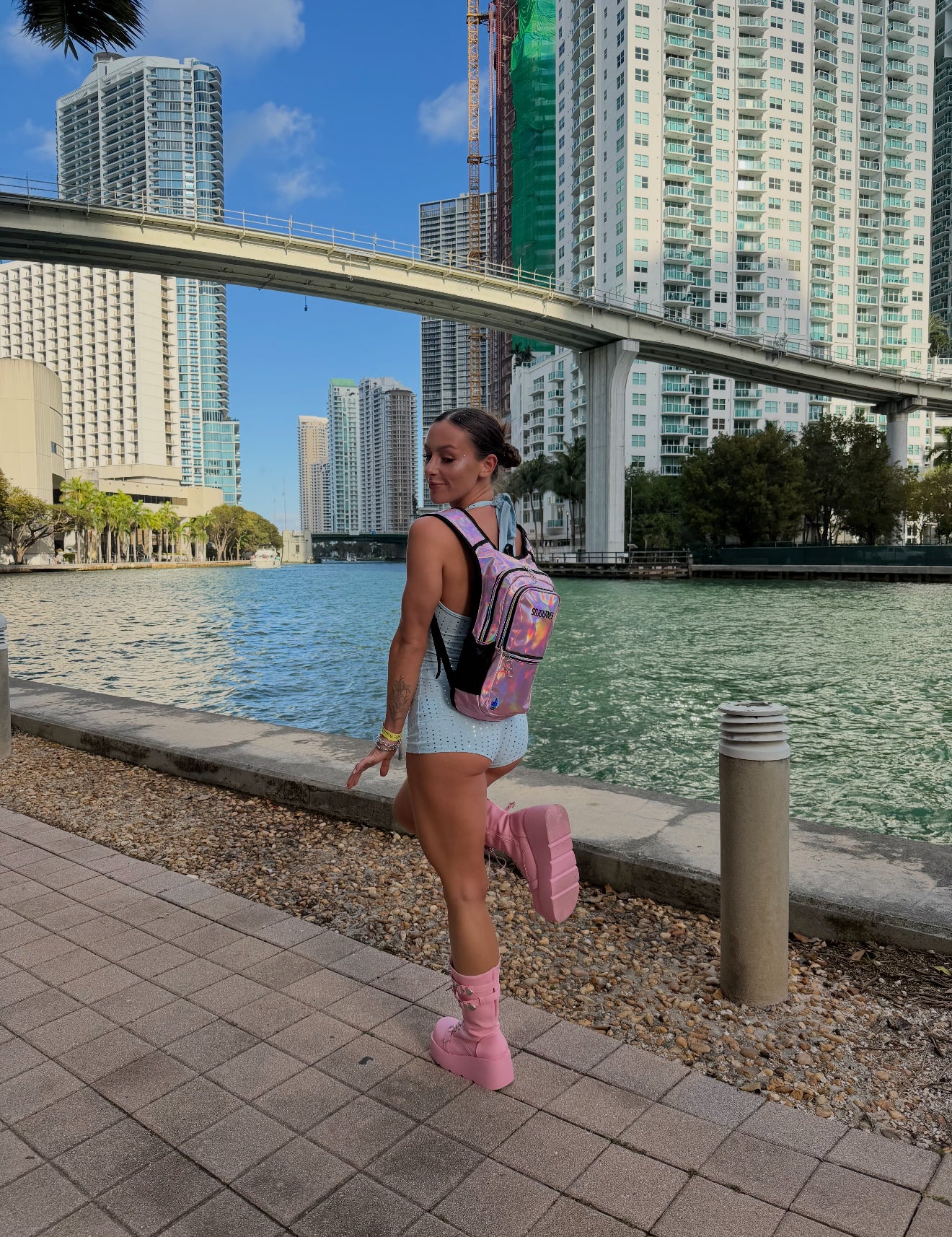 Sequin Halter Deep V-Neck Playsuit